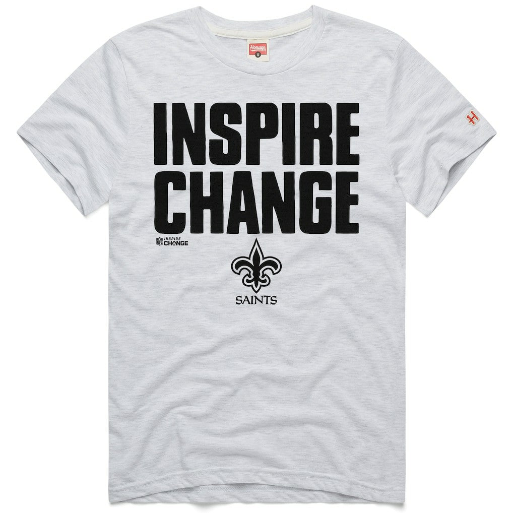 Homage Unisex 2024 Inspire Change Tri-Blend T-Shirt - New Orleans Saints T-shirts