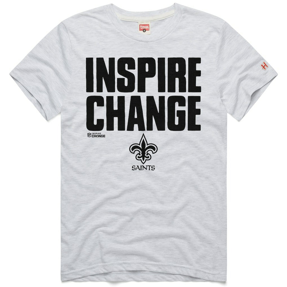 Homage Unisex 2024 Inspire Change Tri-Blend T-Shirt - New Orleans Saints T-shirts