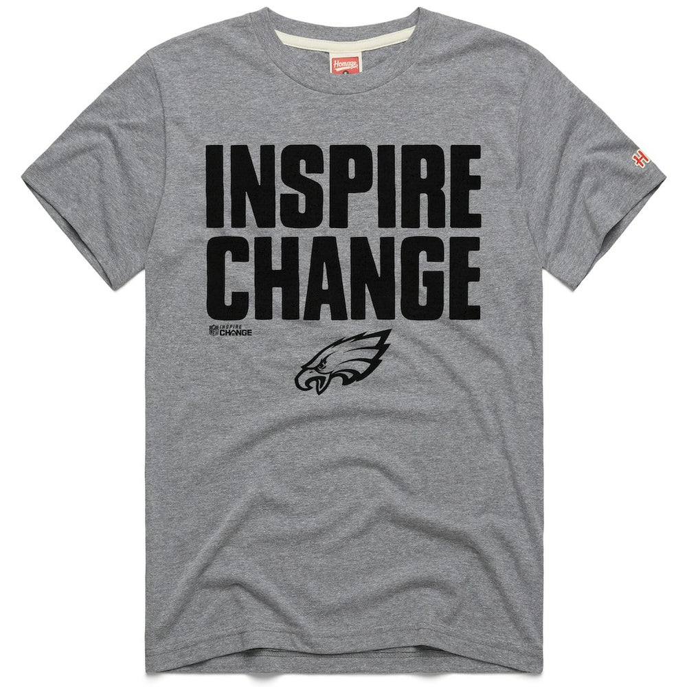 Homage Unisex 2024 Inspire Change Tri-Blend T-Shirt - Philadelphia Eagles T-shirts