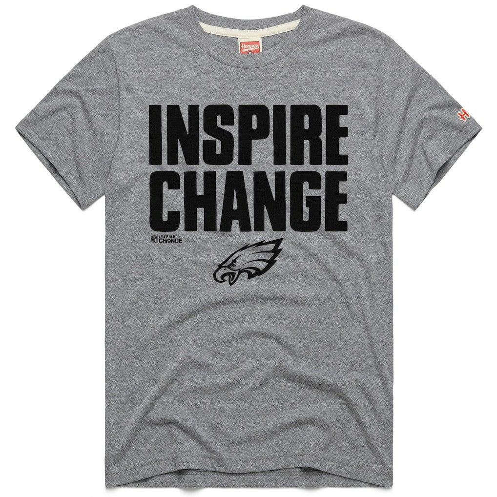 Homage Unisex 2024 Inspire Change Tri-Blend T-Shirt - Philadelphia Eagles T-shirts