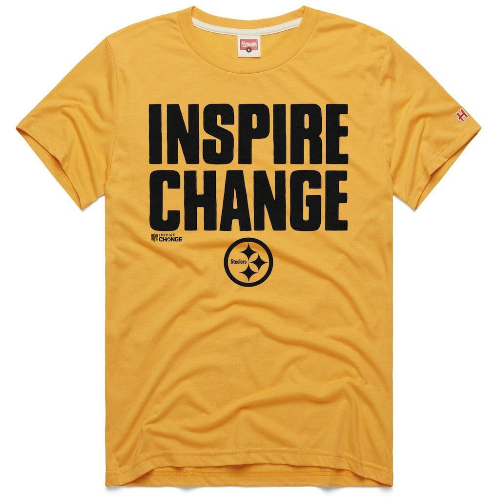 Homage Unisex 2024 Inspire Change Tri-Blend T-Shirt - Pittsburgh Steelers T-shirts