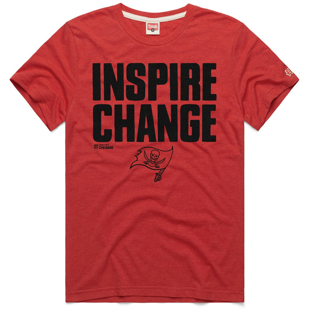 Homage Unisex 2024 Inspire Change Tri-Blend T-Shirt - Tampa Bay Buccaneers T-shirts