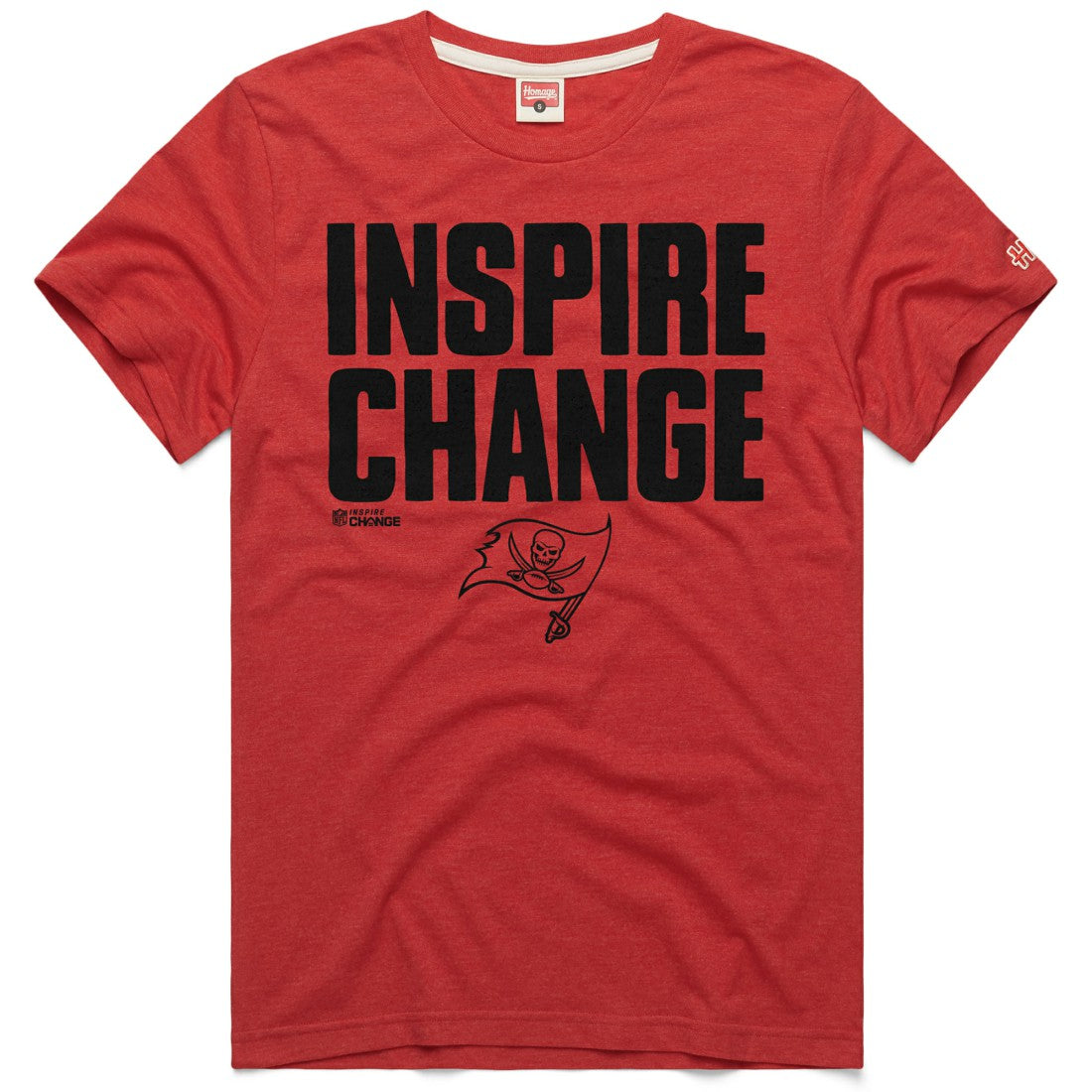 Homage Unisex 2024 Inspire Change Tri-Blend T-Shirt - Tampa Bay Buccaneers T-shirts