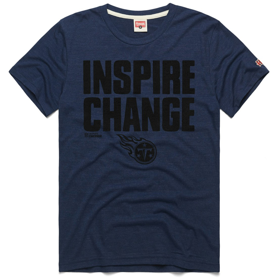 Homage Unisex 2024 Inspire Change Tri-Blend T-Shirt - Tennessee Titans T-shirts