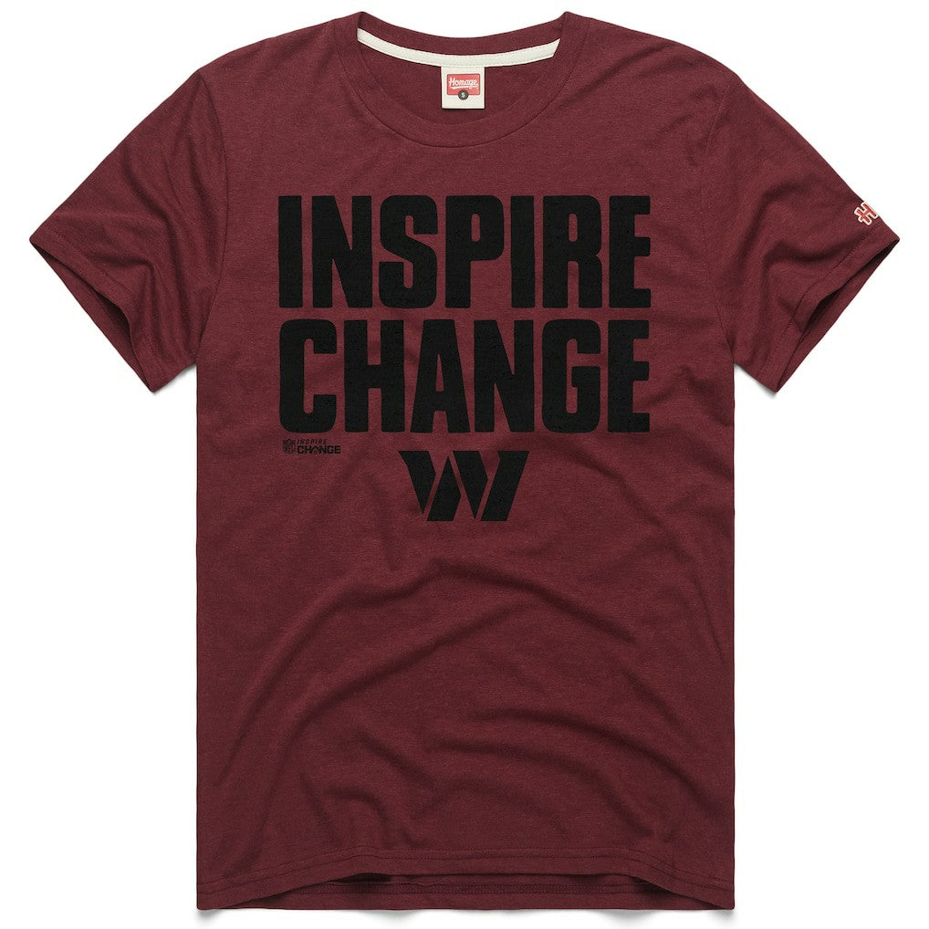 Homage Unisex 2024 Inspire Change Tri-Blend T-Shirt - Washington Commanders T-shirts