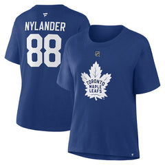 NHL William Nylander Toronto Maple Leafs Fanatics Women's Authentic Stack Name & Number T-Shirt