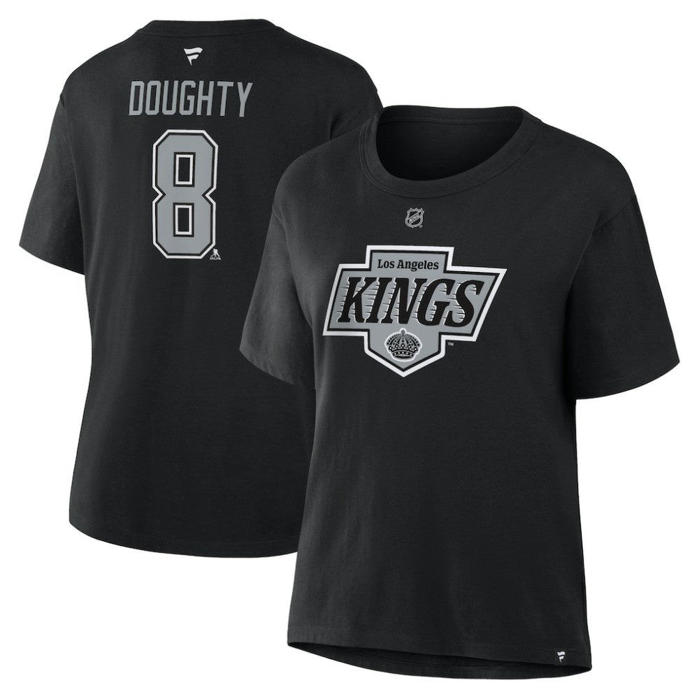 NHL Drew Doughty Los Angeles Kings Fanatics Women's Authentic Stack Name & Number T-Shirt