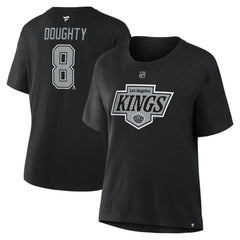 NHL Drew Doughty Los Angeles Kings Fanatics Women's Authentic Stack Name & Number T-Shirt