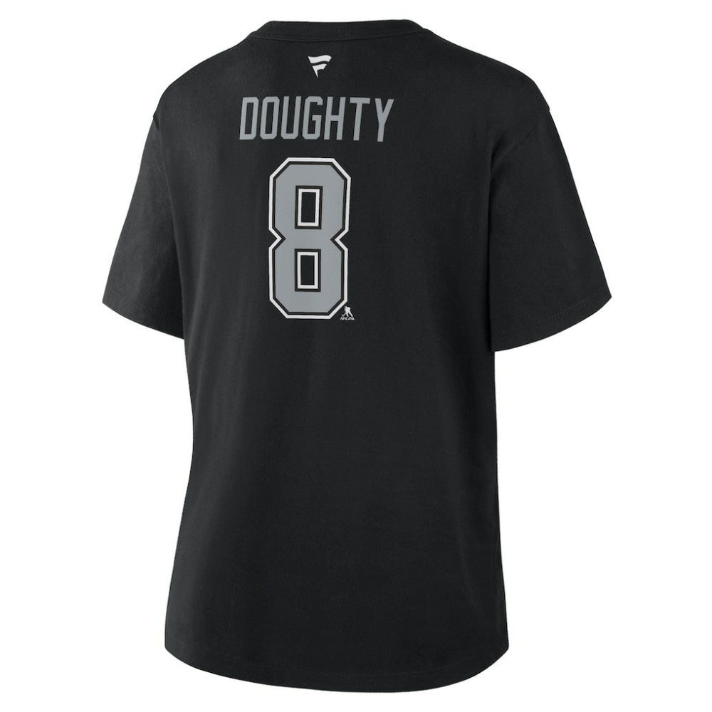 NHL Drew Doughty Los Angeles Kings Fanatics Women's Authentic Stack Name & Number T-Shirt