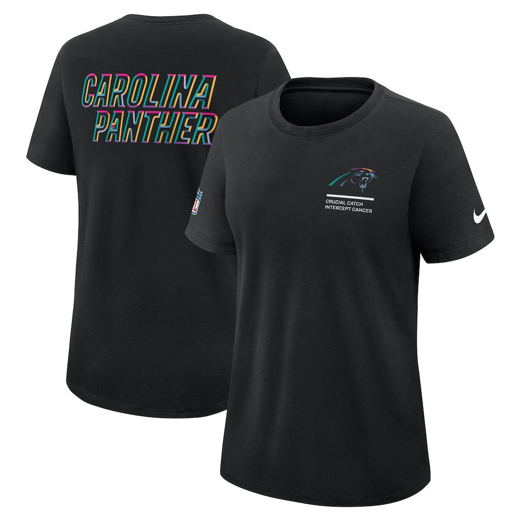 Women's 2025 NFL Crucial Catch Tri-Blend Dri-FIT T-Shirt - Carolina Panthers T-shirts