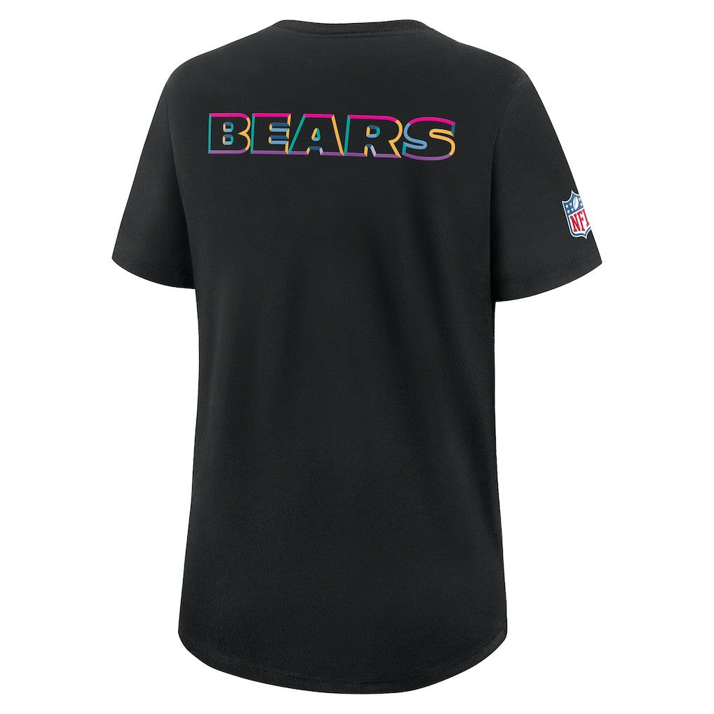 Women's 2025 NFL Crucial Catch Tri-Blend Dri-FIT T-Shirt - Chicago Bears T-shirts