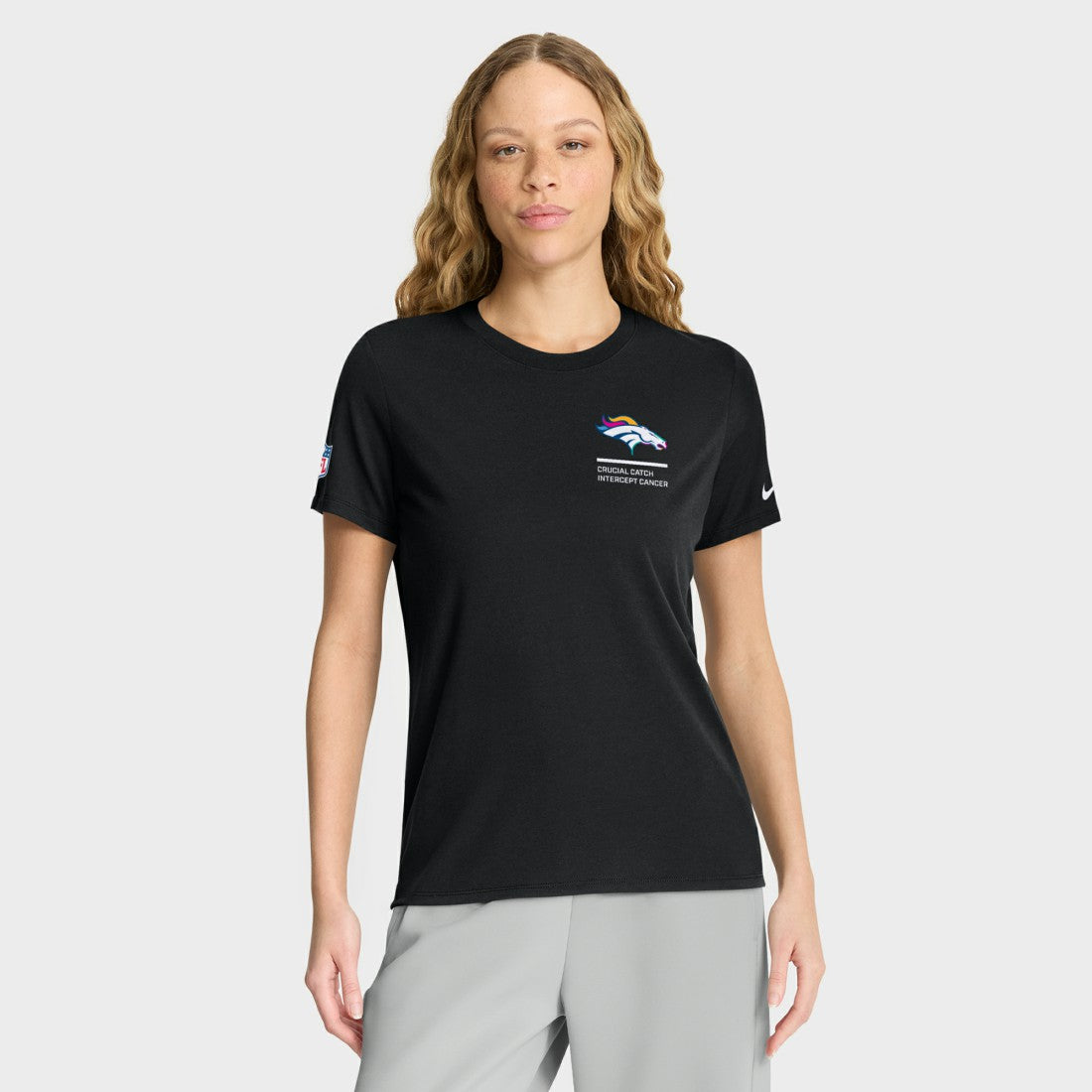 Women's 2025 NFL Crucial Catch Tri-Blend Dri-FIT T-Shirt - Denver Broncos T-shirts