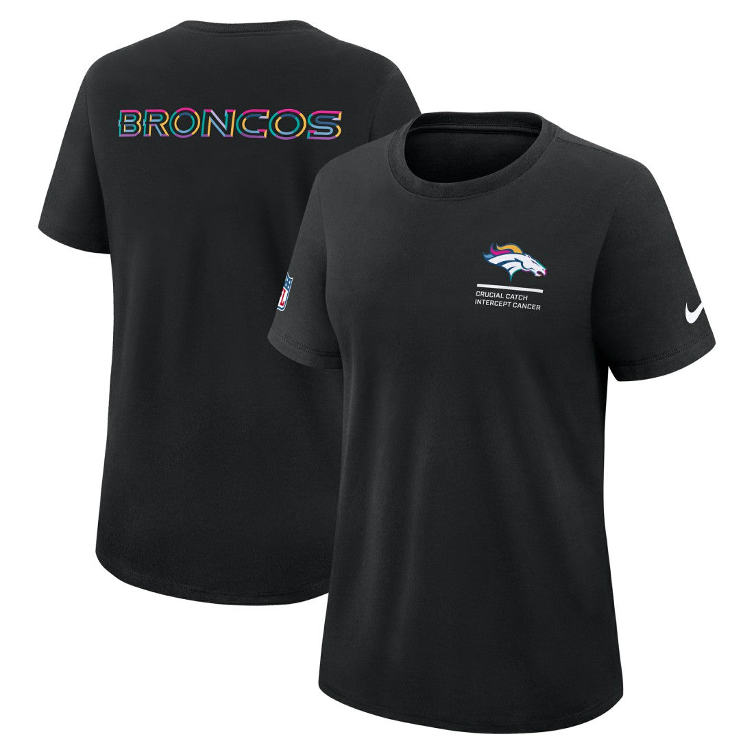 Women's 2025 NFL Crucial Catch Tri-Blend Dri-FIT T-Shirt - Denver Broncos T-shirts
