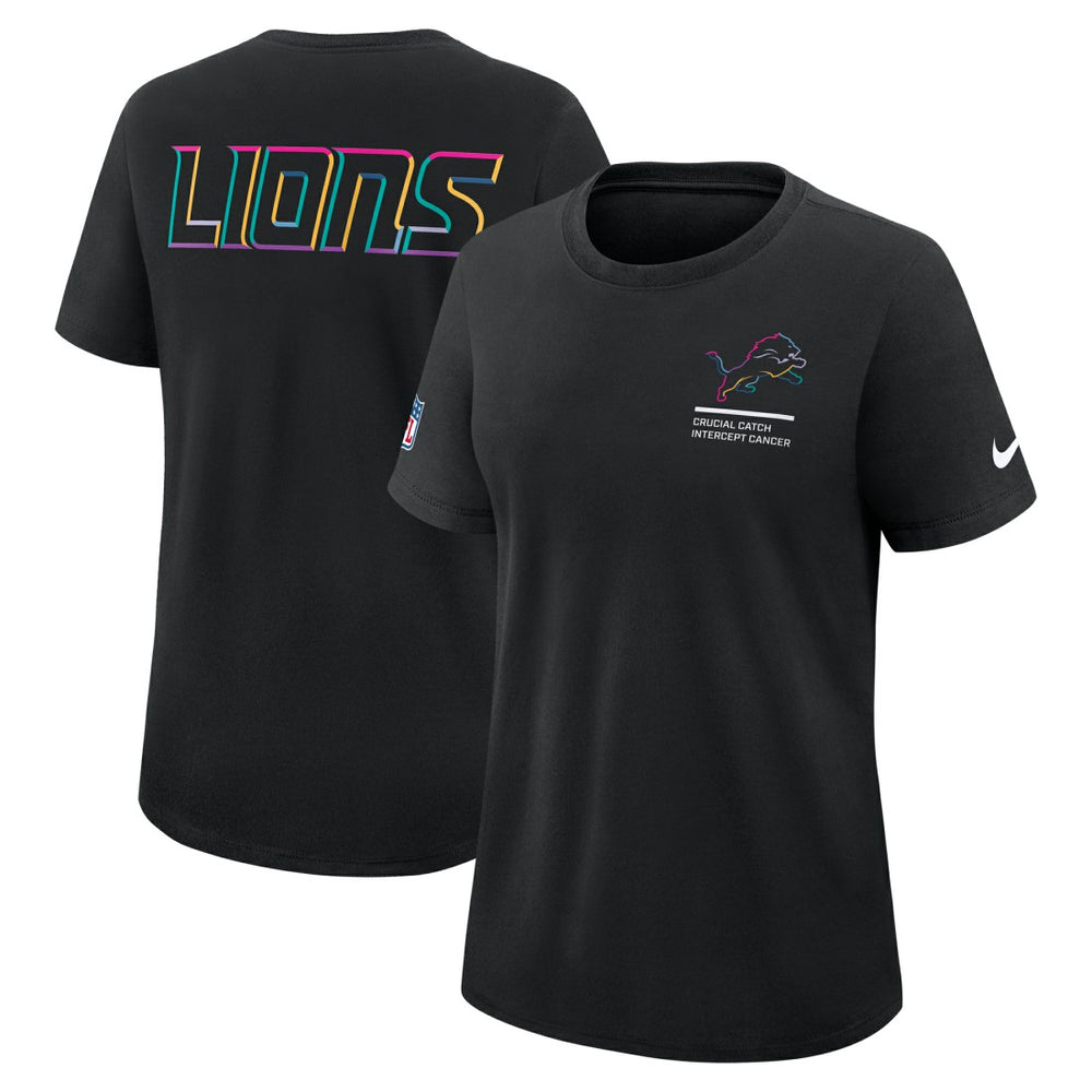 Women's 2025 NFL Crucial Catch Tri-Blend Dri-FIT T-Shirt - Detroit Lions T-shirts