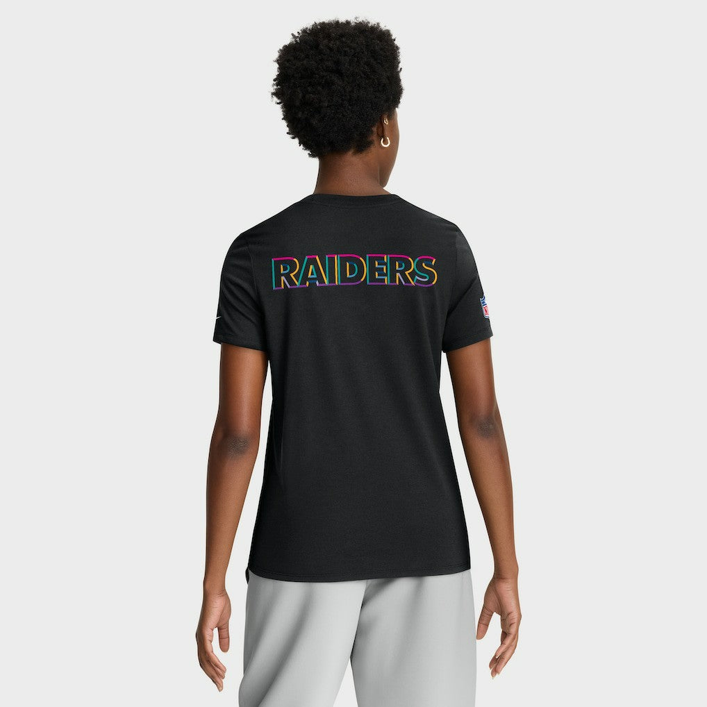 Women's 2025 NFL Crucial Catch Tri-Blend Dri-FIT T-Shirt - Las Vegas Raiders T-shirts