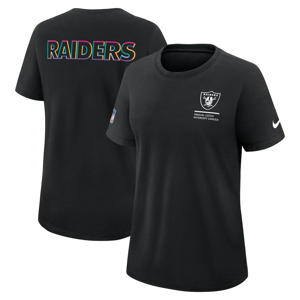 Women's 2025 NFL Crucial Catch Tri-Blend Dri-FIT T-Shirt - Las Vegas Raiders T-shirts