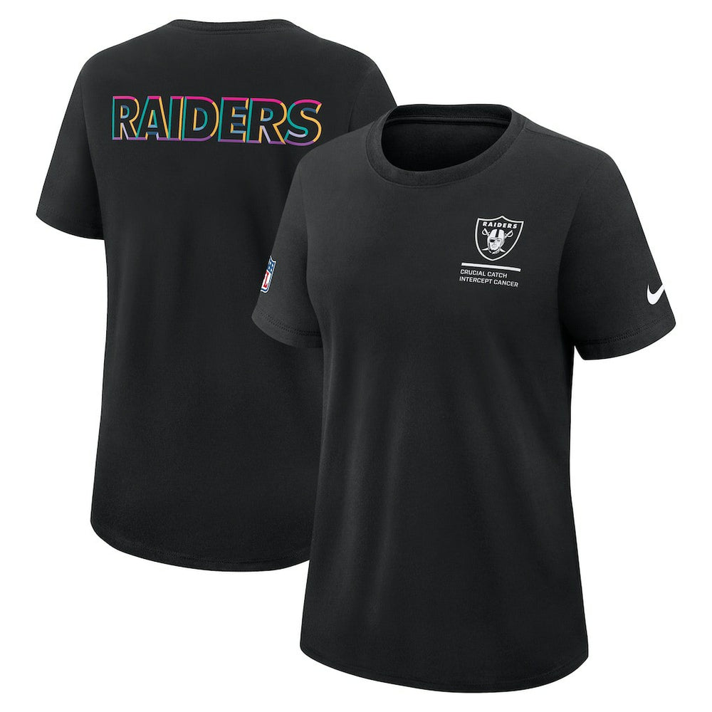 Women's 2025 NFL Crucial Catch Tri-Blend Dri-FIT T-Shirt - Las Vegas Raiders T-shirts