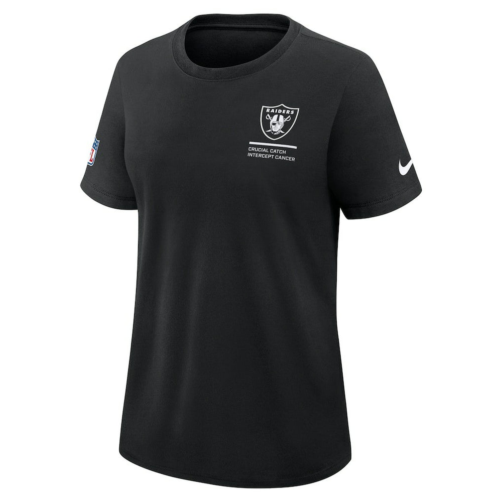 Women's 2025 NFL Crucial Catch Tri-Blend Dri-FIT T-Shirt - Las Vegas Raiders T-shirts
