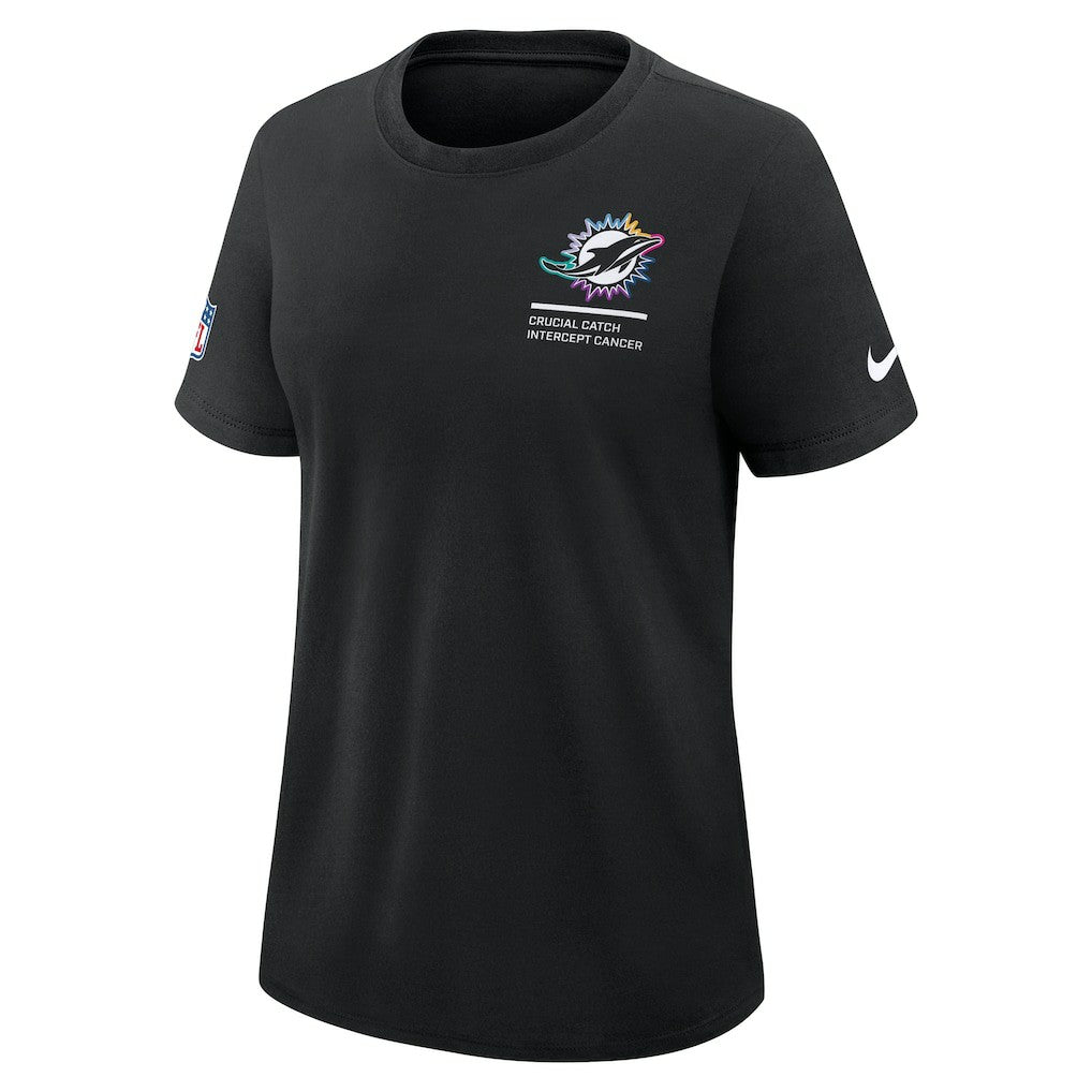 Women's 2025 NFL Crucial Catch Tri-Blend Dri-FIT T-Shirt - Miami Dolphins T-shirts