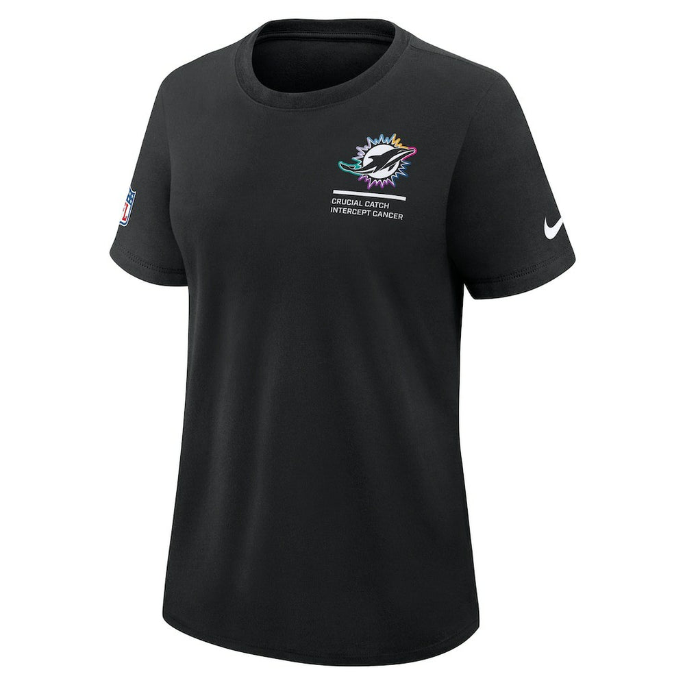 Women's 2025 NFL Crucial Catch Tri-Blend Dri-FIT T-Shirt - Miami Dolphins T-shirts