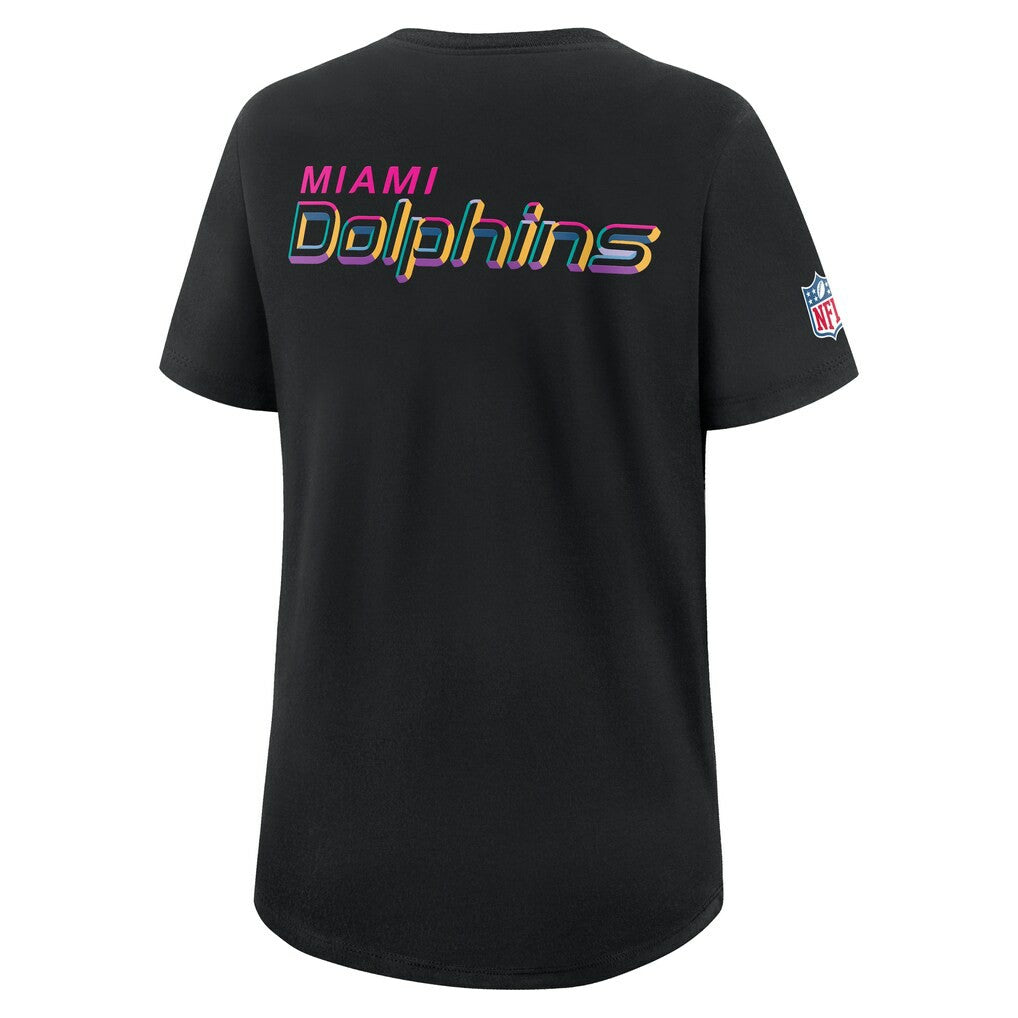 Women's 2025 NFL Crucial Catch Tri-Blend Dri-FIT T-Shirt - Miami Dolphins T-shirts