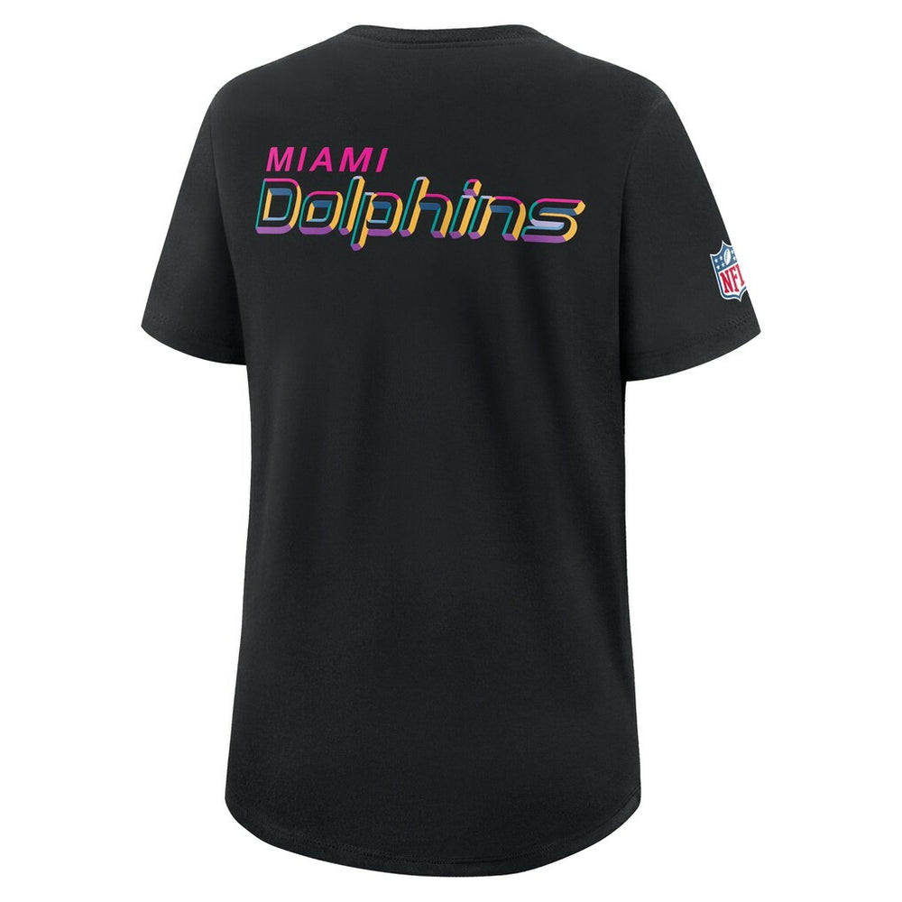 Women's 2025 NFL Crucial Catch Tri-Blend Dri-FIT T-Shirt - Miami Dolphins T-shirts