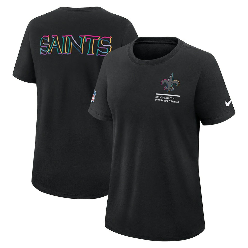 Women's 2025 NFL Crucial Catch Tri-Blend Dri-FIT T-Shirt - New Orleans Saints T-shirts