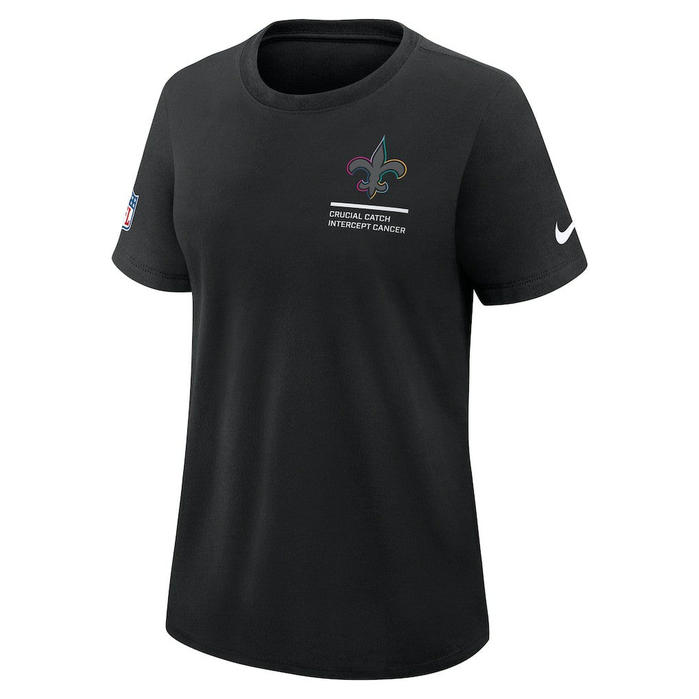 Women's 2025 NFL Crucial Catch Tri-Blend Dri-FIT T-Shirt - New Orleans Saints T-shirts