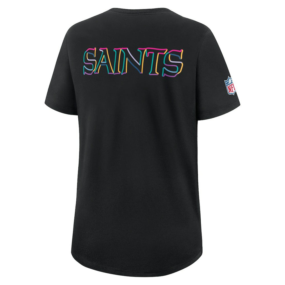 Women's 2025 NFL Crucial Catch Tri-Blend Dri-FIT T-Shirt - New Orleans Saints T-shirts