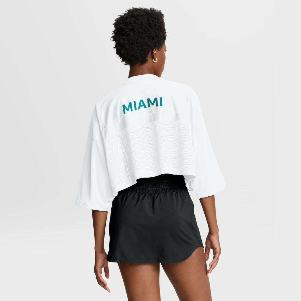 Women's Primetime Cropped Mesh Dri-FIT Fashion Jersey - Miami Dolphins Jerseys