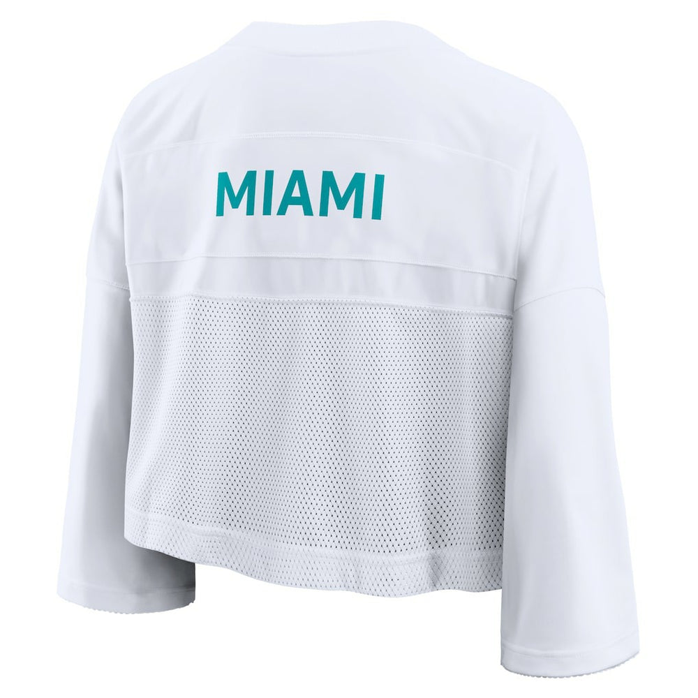 Women's Primetime Cropped Mesh Dri-FIT Fashion Jersey - Miami Dolphins Jerseys