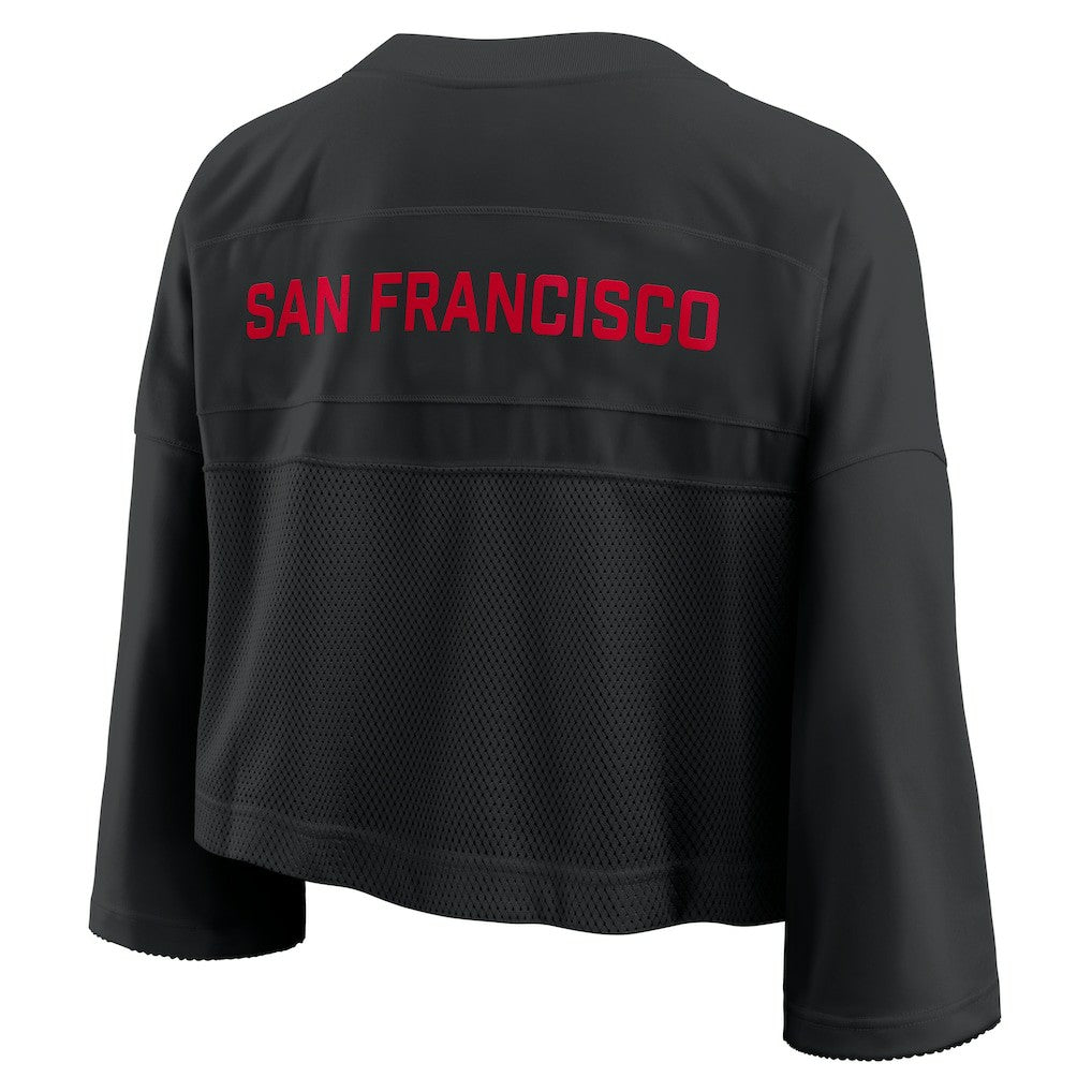 Women's Primetime Cropped Mesh Dri-FIT Fashion Jersey - San Francisco 49ers Jerseys