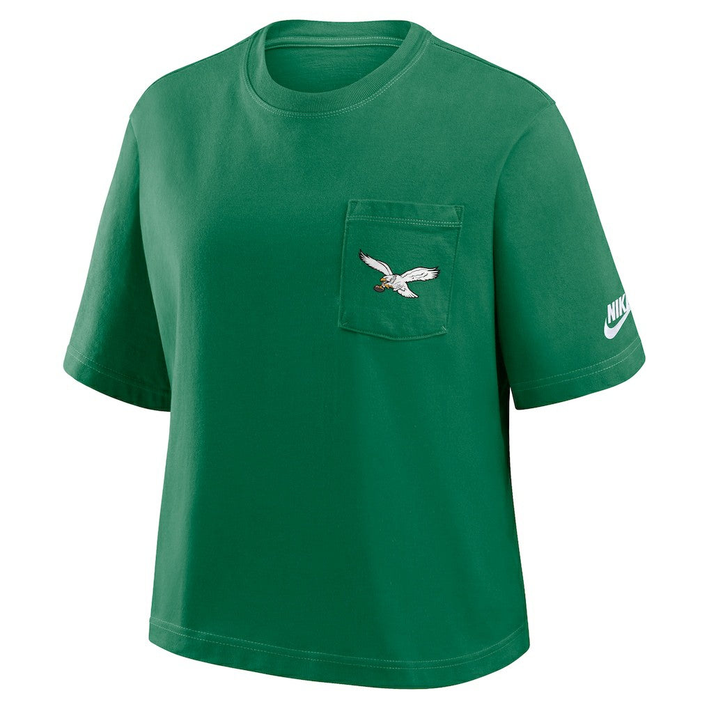 Women's Rewind Pocket Boxy T-Shirt - Philadelphia Eagles T-shirts