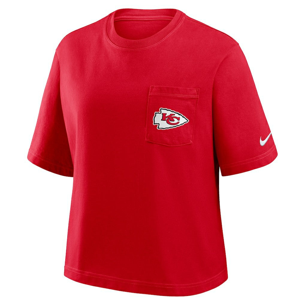 Women's Rewind Pocket Boxy T-Shirt - Kansas City Chiefs T-shirts