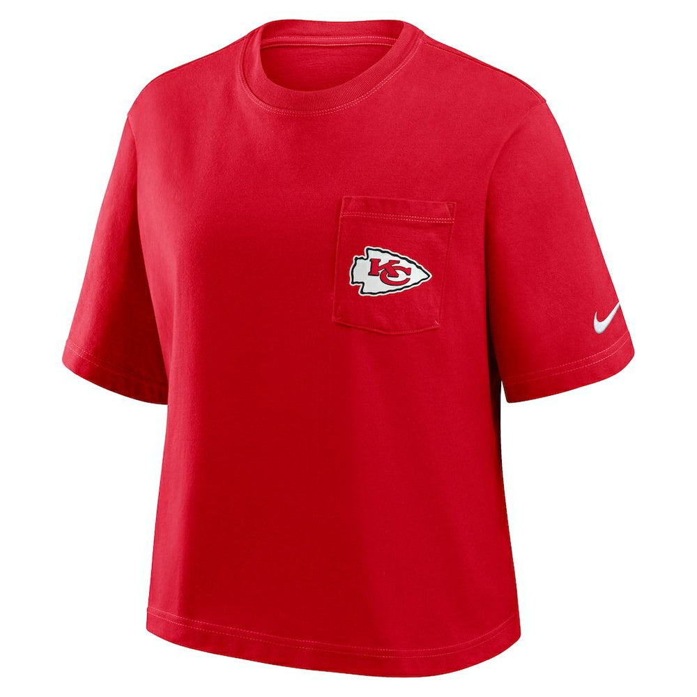 Women's Rewind Pocket Boxy T-Shirt - Kansas City Chiefs T-shirts