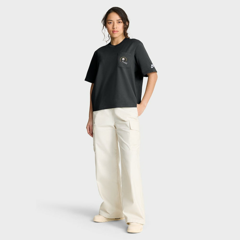 Women's Rewind Pocket Boxy T-Shirt - Pittsburgh Steelers T-shirts