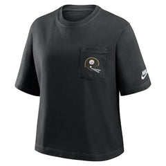 Women's Rewind Pocket Boxy T-Shirt - Pittsburgh Steelers T-shirts