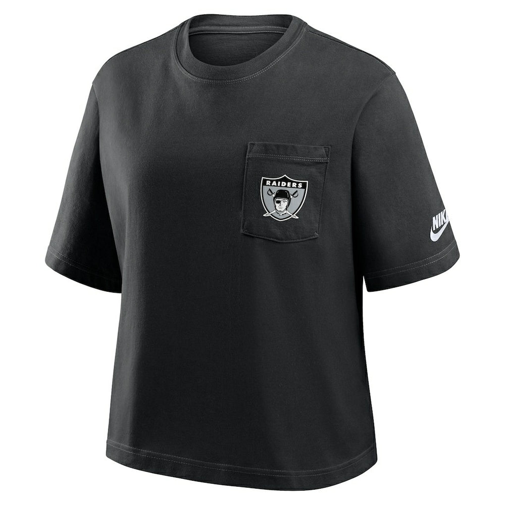 Women's Rewind Pocket Boxy T-Shirt - Las Vegas Raiders T-shirts
