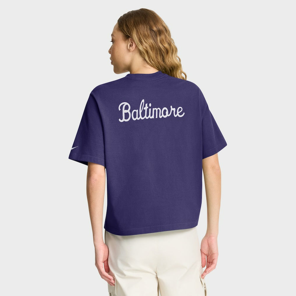 Women's Rewind Pocket Boxy T-Shirt - Baltimore Ravens T-shirts