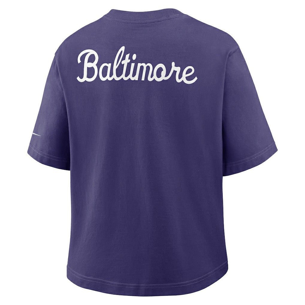 Women's Rewind Pocket Boxy T-Shirt - Baltimore Ravens T-shirts