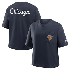 Women's Rewind Pocket Boxy T-Shirt - Chicago Bears T-shirts