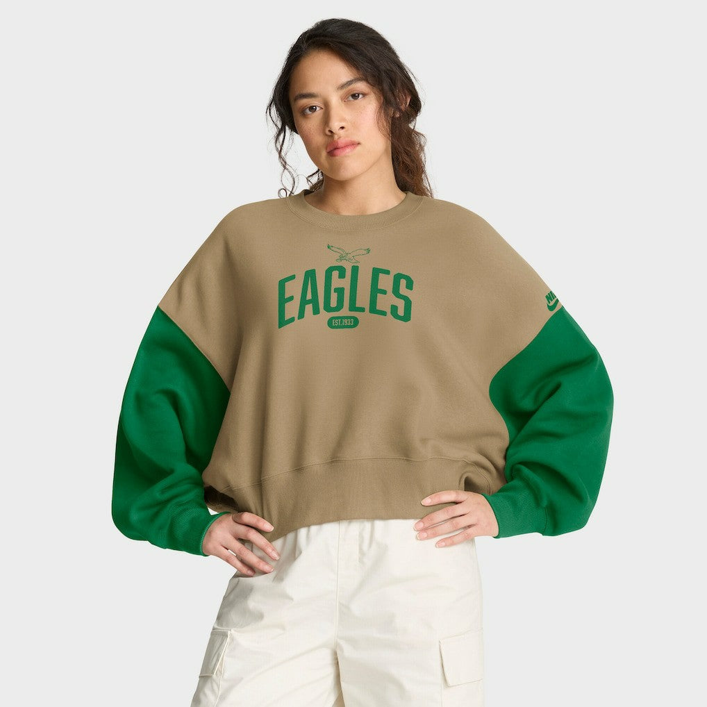 Women's Oversized Rewind Pullover Sweatshirt - Philadelphia Eagles Pullover