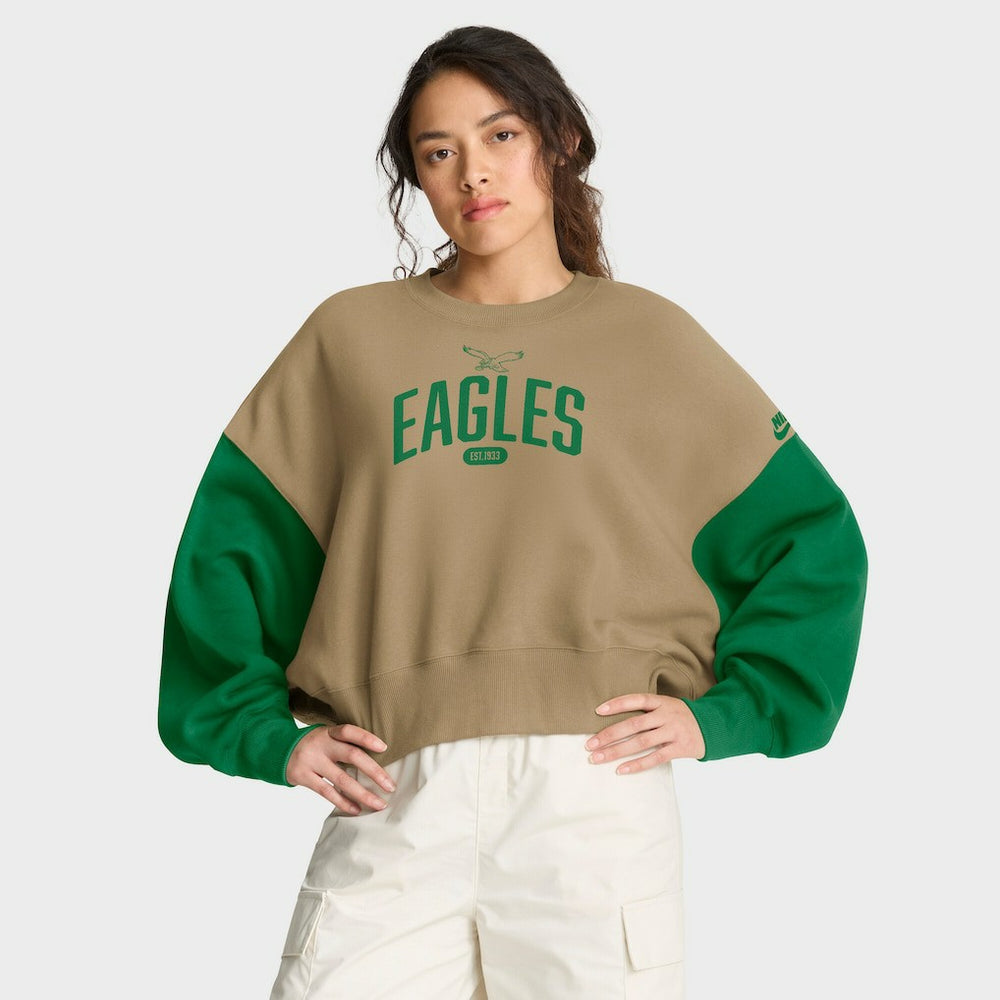 Women's Oversized Rewind Pullover Sweatshirt - Philadelphia Eagles Pullover