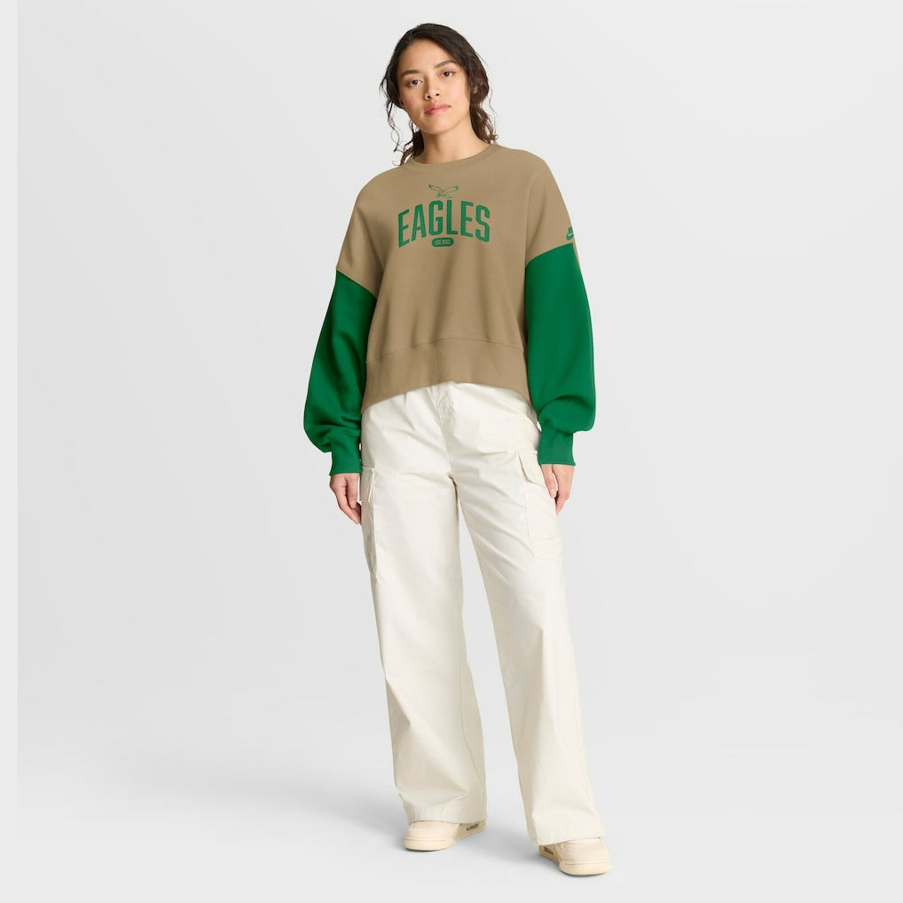 Women's Oversized Rewind Pullover Sweatshirt - Philadelphia Eagles Pullover