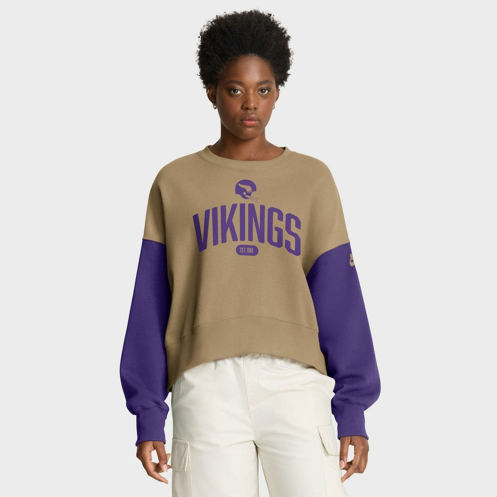 Women's Oversized Rewind Pullover Sweatshirt - Minnesota Vikings Pullover