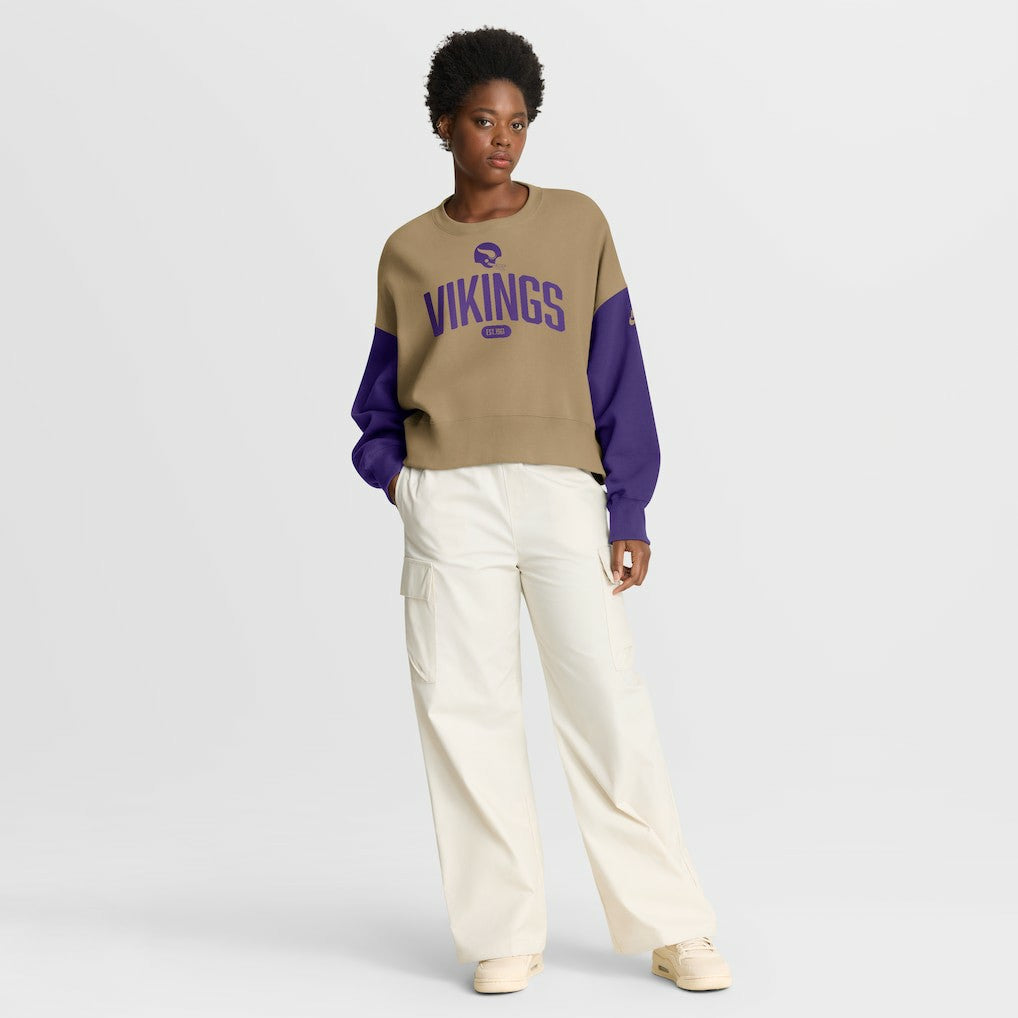 Women's Oversized Rewind Pullover Sweatshirt - Minnesota Vikings Pullover