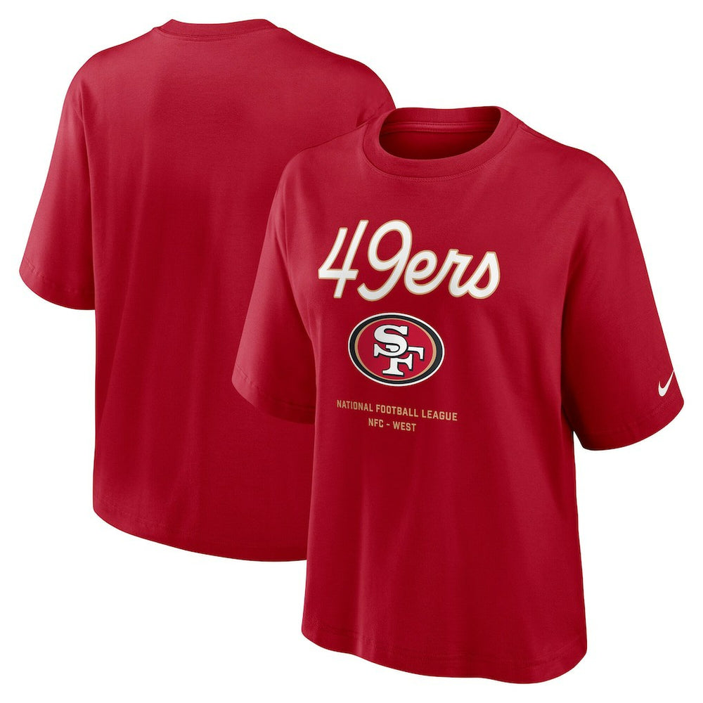 Women's Essential Script Relaxed Boxy T-Shirt - San Francisco 49ers T-shirts