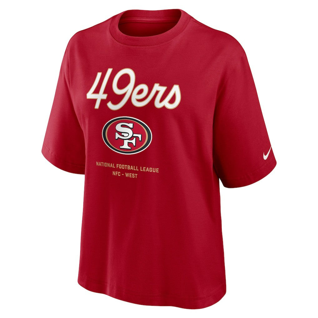 Women's Essential Script Relaxed Boxy T-Shirt - San Francisco 49ers T-shirts