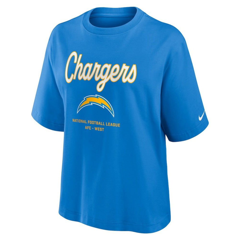 Women's Essential Script Relaxed Boxy T-Shirt - Los Angeles Chargers T-shirts