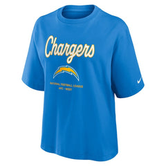 Women's Essential Script Relaxed Boxy T-Shirt - Los Angeles Chargers T-shirts
